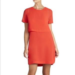 BCBGMaxAzria Kristy Short-Sleeve Layered Dress